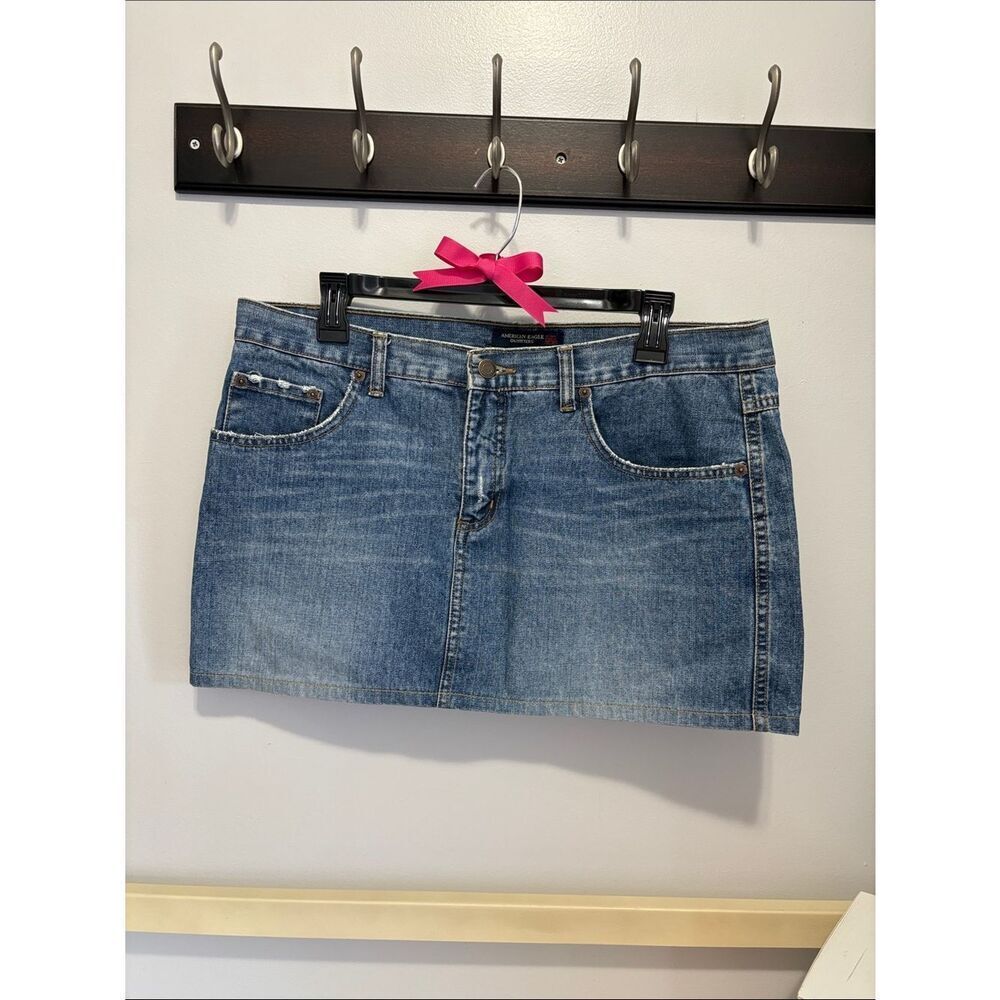 American Eagle Outfitters Y2K Denim Mini Skirt